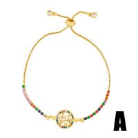 New  Love Letters Exaggerated Bracelet Women Wholesale Madonna Six-pointed Star Bracelet Fashion Colorful Zircon Bracelet main image 4