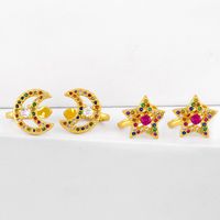 Hot Sale Ear Cuff Europäische Und Amerikanische Sterne, Sterne Und Mond Ohne Durchbohrte Ohr Clips Damen Zirkon Ohr Knochen Clip Ert54 main image 2