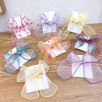 Korean  Children's Stripes Contrast Color Big Bow Hairpin Female Baby Shiny Love Bow Tie Hairpin  Side Clip main image 2