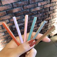 Korean Fashion Cute  Candy Color Hairpin Dripping Oil Word Clip Hairpin Girl  Colorful Simple Side Clip Set Wholesale main image 4