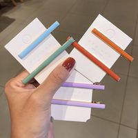 Korean Fashion Cute  Candy Color Hairpin Dripping Oil Word Clip Hairpin Girl  Colorful Simple Side Clip Set Wholesale main image 5