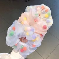 Koreanischer Neuer Stil Haarball Mesh Dickdarm Haarring Ins Netto-promi Haarring Kleines Frisches Mädchen Haarseil Haarschmuck main image 4