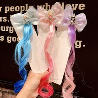 Fashion Gauze Frozen Princess Hairpin Gradient Wig Children's Braided Hairpin Little Girl Hairpin Clip Hair Accessories main image 1