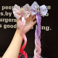 Fashion Gauze Frozen Princess Hairpin Gradient Wig Children's Braided Hairpin Little Girl Hairpin Clip Hair Accessories main image 3