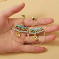 Bohemian Shell Hand-woven Rice Bead Earrings  Creative Round Earrings Jewelry Nihaojewelry Wholesale main image 4