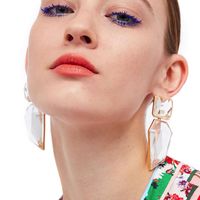 Fashion Exaggerated Geometric Acrylic Earrings  Spring Models Bohemian Earrings Nihaojewelry Wholesale main image 4