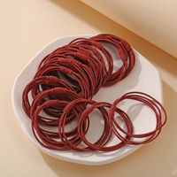 Cheap  Simple Scrunchies  Set Wholesale Thin Hair Rope Girl Tie Hair High Elastic Rubber Band  Twenty Strip Hair Ring sku image 2