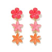 Hot-sale Korean Summer Earrings Floral   Earrings Girl Heart Small Jewelry Wholesale sku image 1