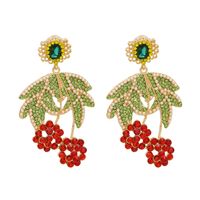 New Fashion Personality Earring Trend Cute Creative Popular Diamond Fruit Earrings Nihaojewelry Wholesale sku image 1