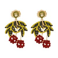 New Fashion Personality Earring Trend Cute Creative Popular Diamond Fruit Earrings Nihaojewelry Wholesale sku image 2