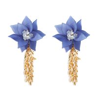 New Fashion Color Resin Petal Earrings Long Multi-layer Tassel Earrings Nihaojewelry Wholesale sku image 3