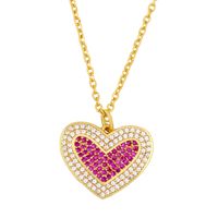 Fashion Zircon Necklace Wholesale Jewelry Love Pendant Necklace Clavicle Chain Valentine's Day Girlfriend Gift sku image 1
