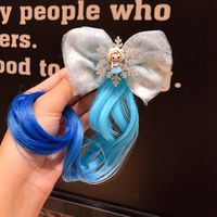 Fashion Gauze Frozen Princess Hairpin Gradient Wig Children's Braided Hairpin Little Girl Hairpin Clip Hair Accessories sku image 1