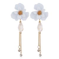 Korean Style Fashion Simple Flower Fringe Temperament Earrings main image 7