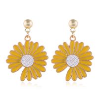 Korean Fashion Sweet And Simple Chrysanthemum Personality Earrings main image 3