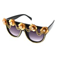 Summer Retro Fashion  Retro Charming Elegant Cat Eye Diamond  Sunglasses Flower Crystal Sunglasses Nihaojewelry Wholesale main image 3
