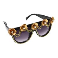 Summer Retro Fashion  Retro Charming Elegant Cat Eye Diamond  Sunglasses Flower Crystal Sunglasses Nihaojewelry Wholesale main image 4