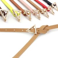 Korea New Simple New Triangle Buckle Belts  Fashion Hipsters  Wild Triangle Personalized Thin Belts Nihaojewelry Wholesale main image 1