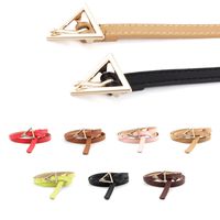 Korea New Simple New Triangle Buckle Belts  Fashion Hipsters  Wild Triangle Personalized Thin Belts Nihaojewelry Wholesale main image 3