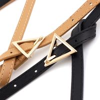 Korea New Simple New Triangle Buckle Belts  Fashion Hipsters  Wild Triangle Personalized Thin Belts Nihaojewelry Wholesale main image 4