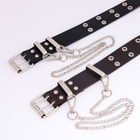 Korean Simple New Punk Style Double Exhaust Eye Belt  Jeans Fashion Chain Belt Nihaojewelry Wholesale main image 5