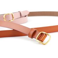 New Leather Thin Belt Wild Fashion Candy Color Decoration Ladies Gown Dress Cowhide Knotted Belt Nihaojewelry Wholesale main image 5