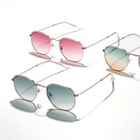 Fashion New Simple  Square Marine Sunglasses  New Retro Metal Sunglasses Nihaojewelry Wholesale main image 3