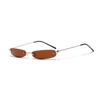 813033 Ultra-kleine Rahmen-sonnenbrille, Weiblicher Trend, Internet-promi-stil, Randlose Brille, Transparente Ozean-farb Linse main image 4