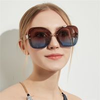 Fashion Simple New  Large Frame Transparent Glitter Sunglasses  Popular New Glasses Nihaojewelry Wholesale main image 3