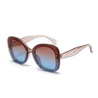Fashion Simple New  Large Frame Transparent Glitter Sunglasses  Popular New Glasses Nihaojewelry Wholesale main image 6