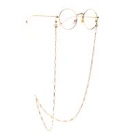 Hot Sale Mode, Einfache Farbe, Nicht Leicht Zu Verblassen, Goldenes Ovales Dickes Brillen Seil, Metall-brillen Kette main image 3