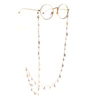 High-end Zircon Leaf Handmade Glasses Chain Personality Fashion Glasses Rope Lanyard Glasses Accessories Wholesale main image 3