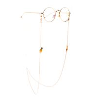 Fashion Women's  Metal Glasses Rope Golden Fruit Pineapple Pendant Glasses Chain Wholesale main image 3