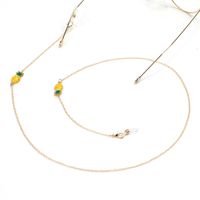 Fashion Women's  Metal Glasses Rope Golden Fruit Pineapple Pendant Glasses Chain Wholesale main image 4
