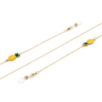 Fashion Women's  Metal Glasses Rope Golden Fruit Pineapple Pendant Glasses Chain Wholesale main image 5