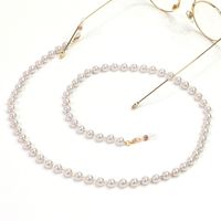 New 8mm Pearl Gold Glasses Chain Necklace Sunglasses Anti-lost Fashion Pearl Glass Chain Wholesale main image 3