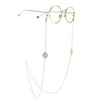 Fashionable Simple Turquoise Life Tree Golden Color-protection Chain Glasses Rope Anti-lost Metal Glasses Chain main image 3