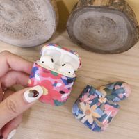 Fashion New  Oil Painting Flowers  Airpods Wireless Bluetooth Headset Water Sticker Protection Hard Shell 1or2 Generation Universal Applicable main image 3