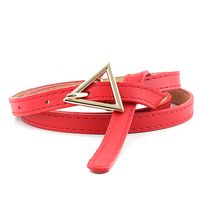 Korea New Simple New Triangle Buckle Belts  Fashion Hipsters  Wild Triangle Personalized Thin Belts Nihaojewelry Wholesale sku image 1