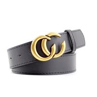 Vente Chaude Nouveau Simple Rétro Double C Couple Modèles Ceinture Noire Hommes Et Femmes Décoration De Mode Jeans Décontractés Ceinture Nihaojewelry Gros sku image 6