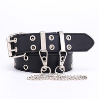 Korean Simple New Punk Style Double Exhaust Eye Belt  Jeans Fashion Chain Belt Nihaojewelry Wholesale sku image 8