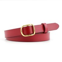 New Leather Thin Belt Wild Fashion Candy Color Decoration Ladies Gown Dress Cowhide Knotted Belt Nihaojewelry Wholesale sku image 1