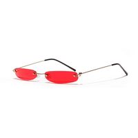 813033 Ultra-kleine Rahmen-sonnenbrille, Weiblicher Trend, Internet-promi-stil, Randlose Brille, Transparente Ozean-farb Linse sku image 9