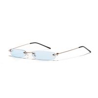 813033 Ultra-kleine Rahmen-sonnenbrille, Weiblicher Trend, Internet-promi-stil, Randlose Brille, Transparente Ozean-farb Linse sku image 11