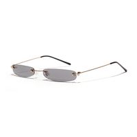 813033 Ultra-kleine Rahmen-sonnenbrille, Weiblicher Trend, Internet-promi-stil, Randlose Brille, Transparente Ozean-farb Linse sku image 16