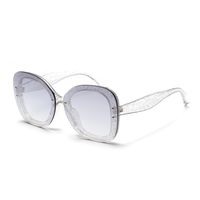 Fashion Simple New  Large Frame Transparent Glitter Sunglasses  Popular New Glasses Nihaojewelry Wholesale sku image 5