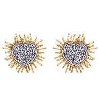 New Jewelry Earrings Love Peach Heart Beads Earrings sku image 5