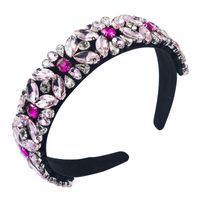 Korean Fashion New  Simple Hair Accessories  Rhinestone Headband  Fresh Flower Wild Super Flash Baroque Wide-brimmed Trend Headband Nihaojewelry Wholesale sku image 2