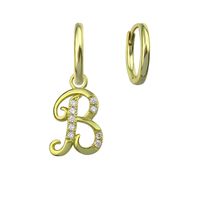 New 26 Letter Earrings Jewelry Simple Earrings Retro Fashion Earrings Gift Wholesale main image 2
