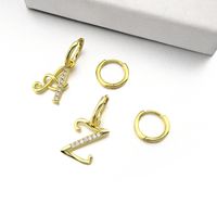 New 26 Letter Earrings Jewelry Simple Earrings Retro Fashion Earrings Gift Wholesale main image 5